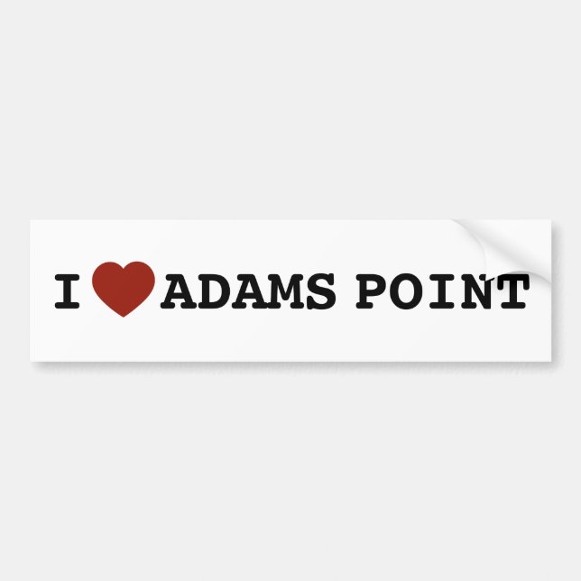 Eu amo o adesivo de para-choque Adams Point (Frente)