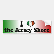 Eu Amo o Adesivo de Para-choque da Costa de Jersey