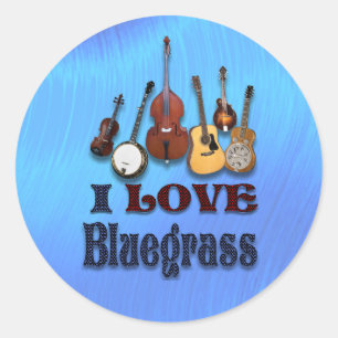EU AMO O BLUEGRASS - ETIQUETA