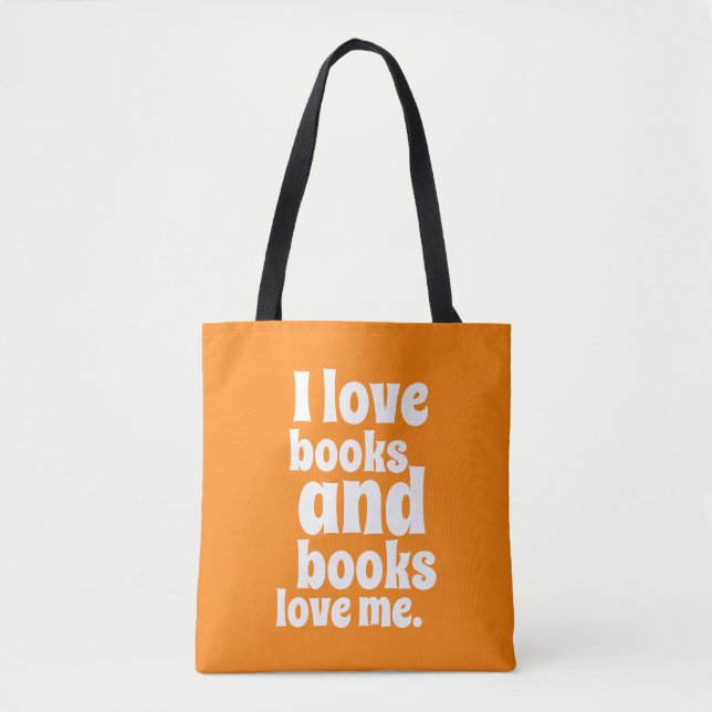 Eu amo o bolsa dos livros (a cúrcuma) (Frente)