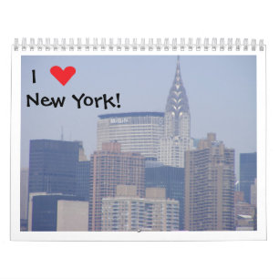 Eu amo o calendário de New York