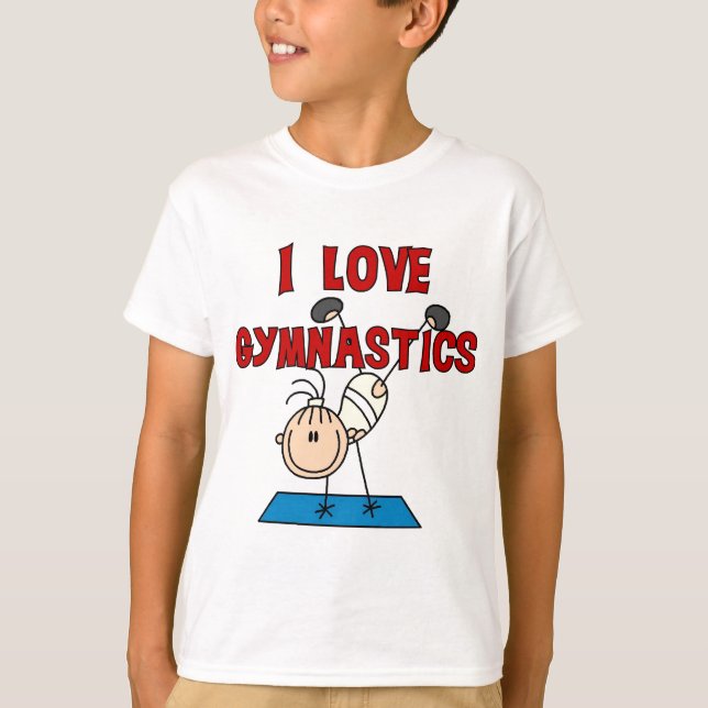 Eu amo o camiseta e os presentes da ginástica (Frente)