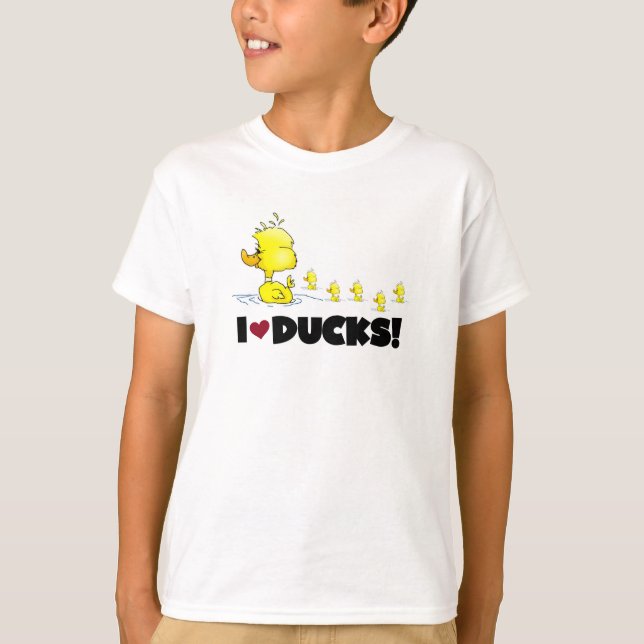 Eu amo o camiseta e os presentes dos patos (Frente)