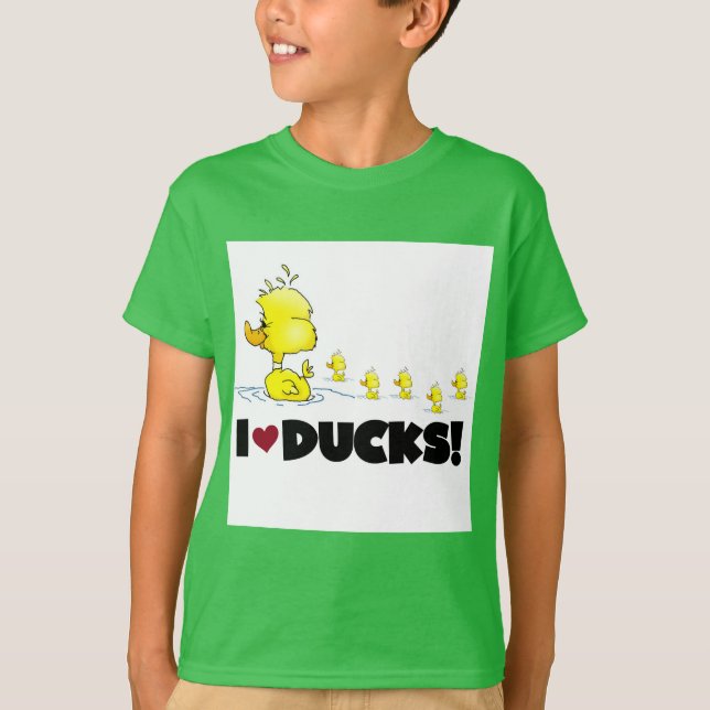 Eu amo o camiseta e os presentes dos patos (Frente)