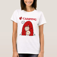 Eu amo o camiseta e presentes de acampamento