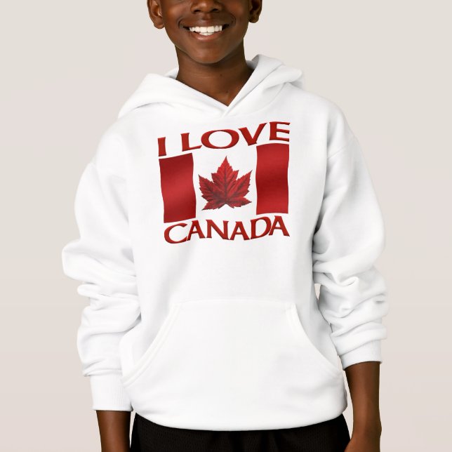 Eu Amo o Canadá Hoodie Souvenir Canadá Sweirt (Frente)