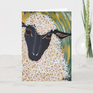 Eu Amo O Cartão De Saudação De Ovelha De Arte Dobr