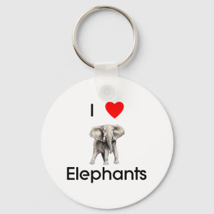 Eu amo o chaveiro dos elefantes