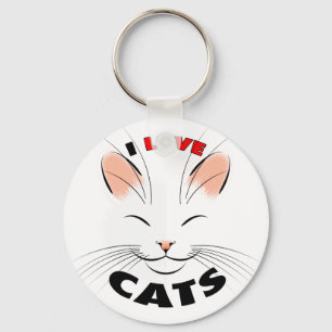 Eu amo o chaveiro dos gatos