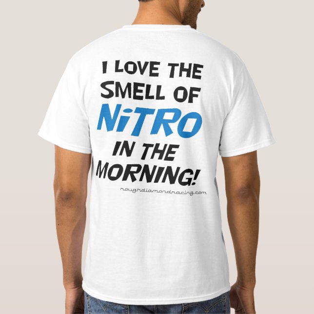 Eu amo o cheiro de nitro na camisa da manhã T (Verso)