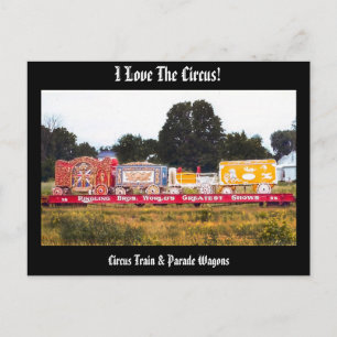 Eu Amo O Circo! Cartão Postal do Trem do Circo