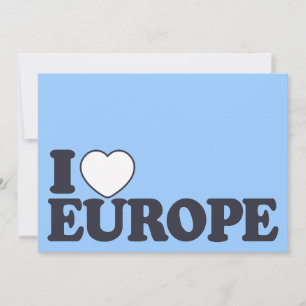 EU AMO O convite personalizado DA EUROPA