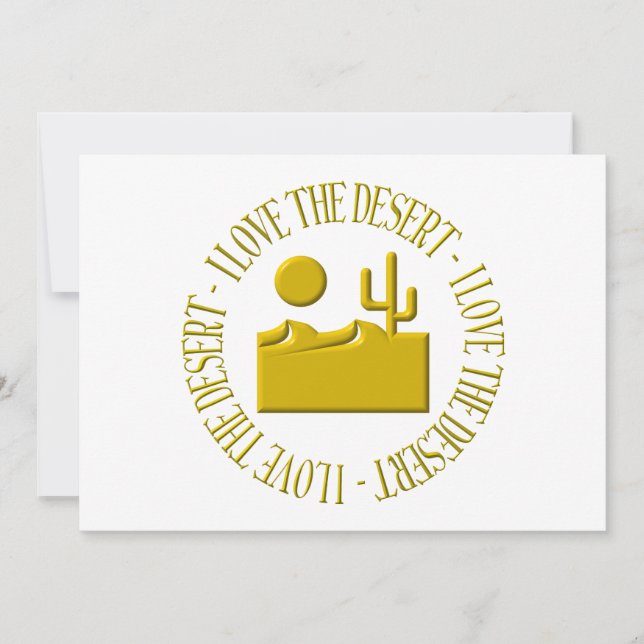 Eu amo o deserto (Frente)