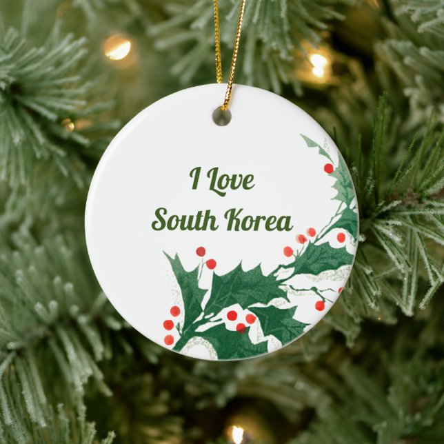 Eu amo o Enfeites de natal da Coreia do Sul (Árvore)