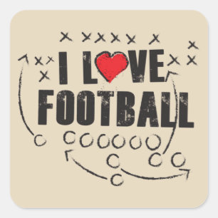 Eu amo o futebol - etiquetas Matte do ½ bege do