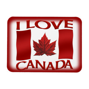 Eu amo o ímã da lembrança de Canadá da imã de