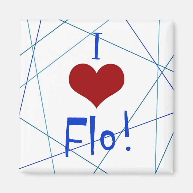 Eu amo o imã Flo (Frente)