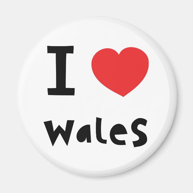 Eu amo o imã Wales (Frente)