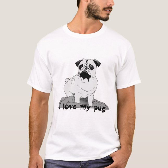 Eu amo o meu cachorro! Camiseta (Frente)