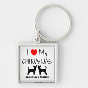 Eu Amo O Meu Chaveiro Personalizado Chihuahua