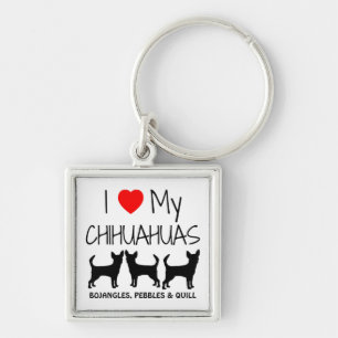Eu Amo O Meu Chaveiro Personalizado Chihuahua