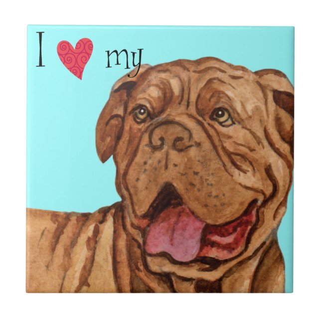 Eu amo o meu Dogue de Bordeaux (Frente)