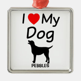 Eu Amo O Meu Enfeites de natal De Cachorro