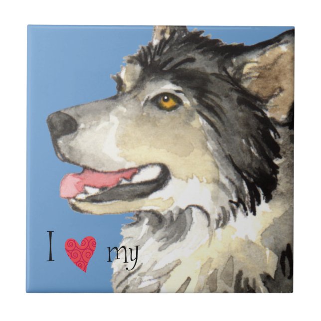 Eu amo o meu Malemute no Alasca (Frente)