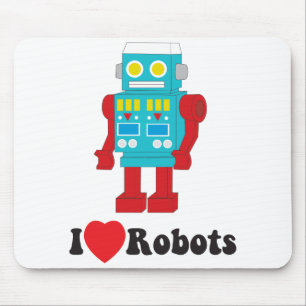 Eu amo o mousepad dos robôs