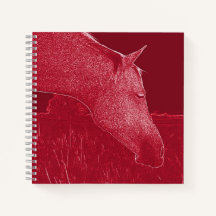 Eu Amo O Notebook Do Amigo Equestre Burgundy