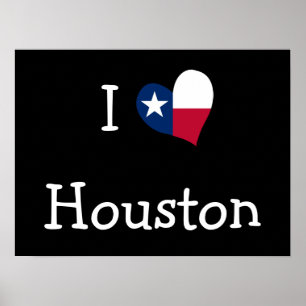 Eu amo o poster de Houston