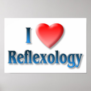 Eu amo o poster do Reflexology