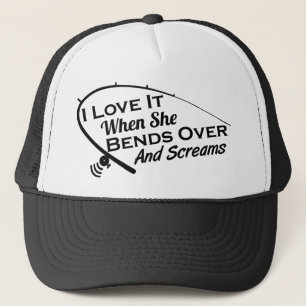 Eu amo-o quando se dobra sobre e boné dos gritare