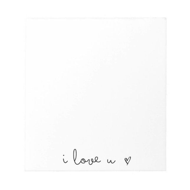 eu amo o seu bloco de notas (Frente)