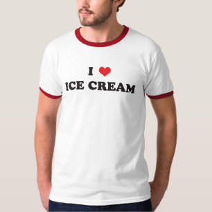 Eu amo o sorvete! A camiseta dos homens