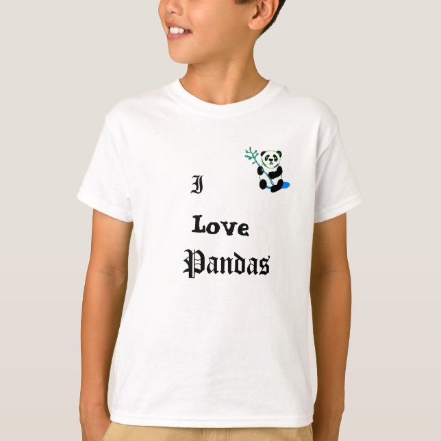 Eu Amo O Suéter Pandas Kids (Frente)