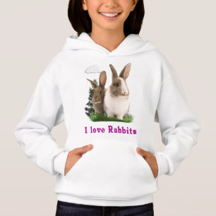 Eu amo o t-shirt dos coelhos