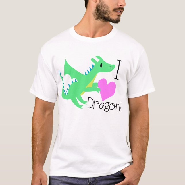 Eu amo o t-shirt que dos dragões eu amo a camisa (Frente)