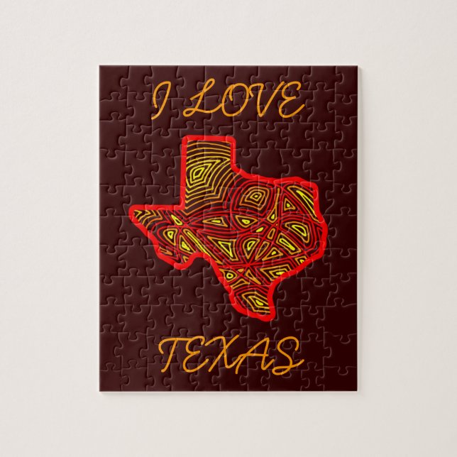 Eu amo o Texas Quebra-cabeça (Vertical)