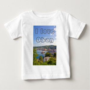 Eu amo Oban, camisa customizável de t