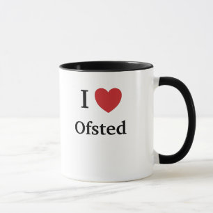 Eu amo Ofsted - caneca BRITÂNICA da piada do