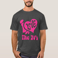 Eu Amo os Anos 70 Música dos Anos Setenta Camiseta
