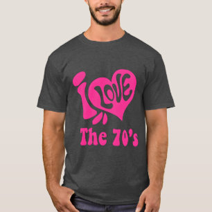 Eu Amo os Anos 70 Música dos Anos Setenta Camiseta