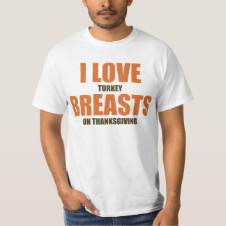 Eu amo os peitos de turquia na camisa engraçada da