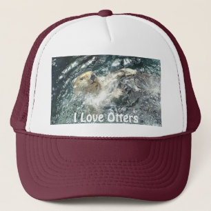 "Eu Amo Otters!" Boné Trucker