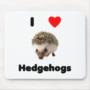 Eu amo ouriços Mousepad
