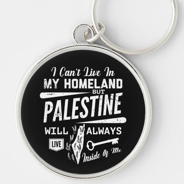 Eu Amo Palestina Minha Pátria Chaveiro personalizá (Frente)
