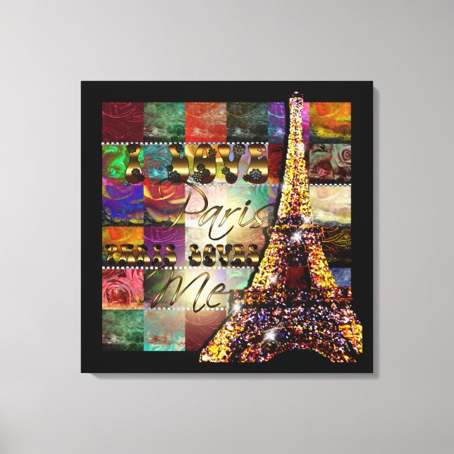 Eu Amo Paris - Canvas (Frente)