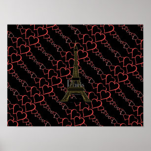Eu amo Paris Eiffel Tower Poster