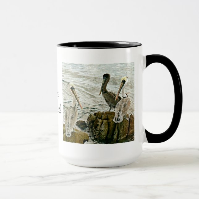 Eu amo pelicanos! Caneca de café (Direita)
